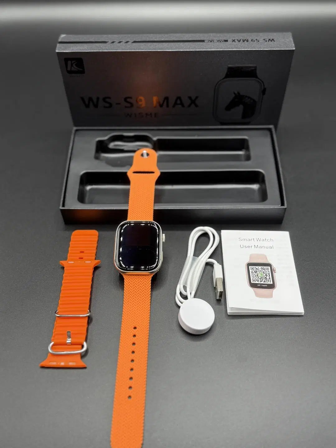 WSS S9 Max Smartwatch – Premium Design with Dual Straps